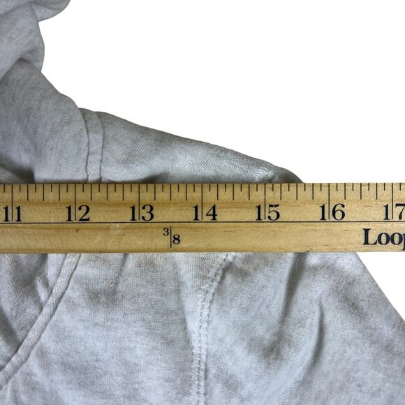 Vintage Y2K Fox Racing Sasquatch Hoodie L | Faux Fur Zip Up Jacket Heather Gray - Picture 12 of 16